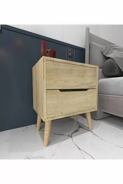 خزانة فلورا بطابقين وغرف نوم مع درجين لغرفة الأطفال خشب بلوط صفير