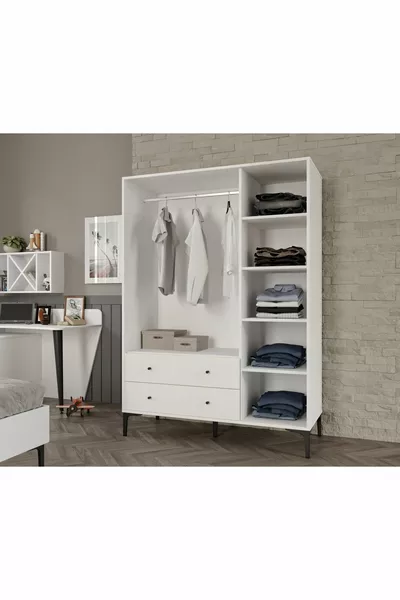 Trio White L Youth Room Set (%MDF)