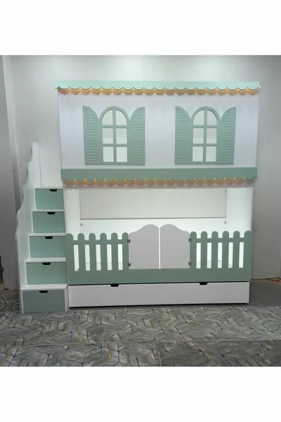 Alaçatı Bunk Bed with Small Bed