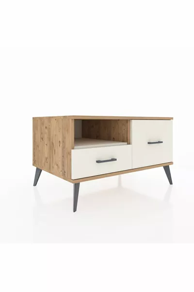 خزانة كرونوس بدرجين ورف واحد من خشب الصنوبر والحجر الرملي