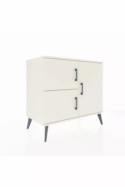 خزانة هايبرون بدرجين وثلاث أبواب، لون عقيق القمر/صنوبر