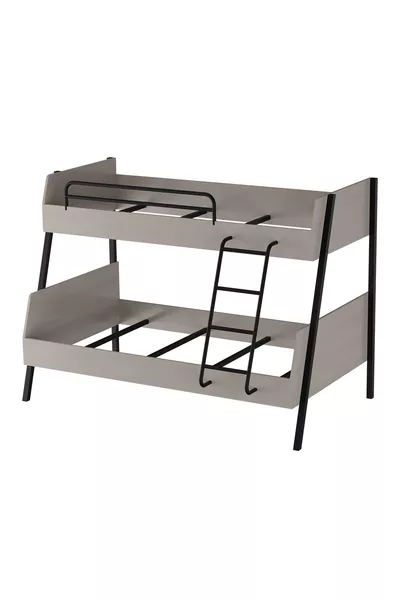 Double Decker Bunk Bed with Metal Legs for Teen Room and Kids' Room
