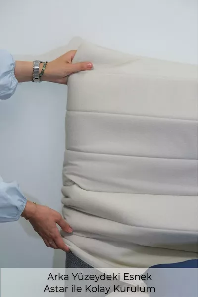 Copertura Testiera Letto Base – Con Tasche, Disponibile in Vari Colori e Misure, Tessuto Premium in Piuma di Cavallo, Facile da Montare