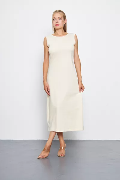 Long Sleeveless Dress Lining % Cotton Undergarment Slip Jumpsuit