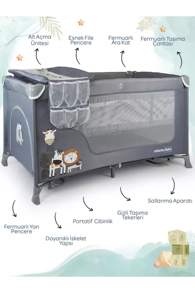 حديقة ألعاب أتلانتا * سرير بمقاس سم هدية