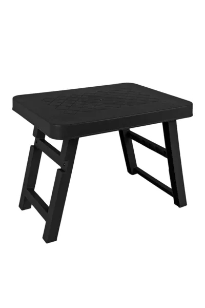 Klappbarer Tisch, Campingtisch, Plastiktisch, Campingtisch, Balkontisch Schwarz