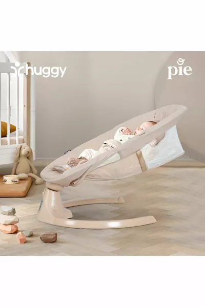 سرير أطفال أو كرسي هزاز تلقائي مناسب للأطفال حديثي الولادة مع حساس حركة وتحكم عن بُعد وموسيقى بلوتوث