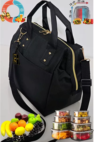 Mit Wärme- und Kälteisolierung, Thermos-Essensbeutel mit Tragegurt für Mahlzeiten, Babynahrung und Lebensmittel