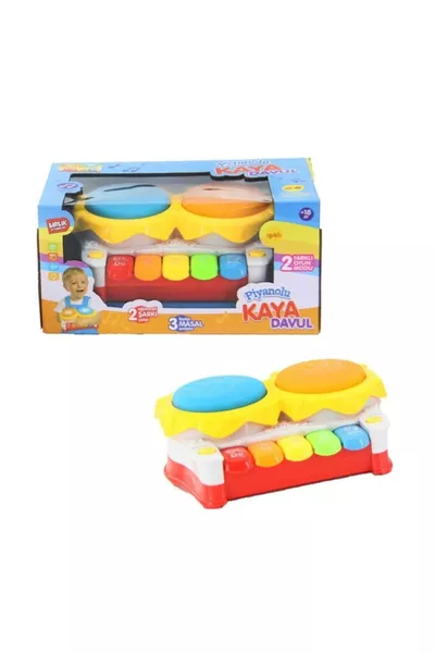 ألعاب بيرليك طبل صخري ثنائي مع حكاية وأغاني على البيانو