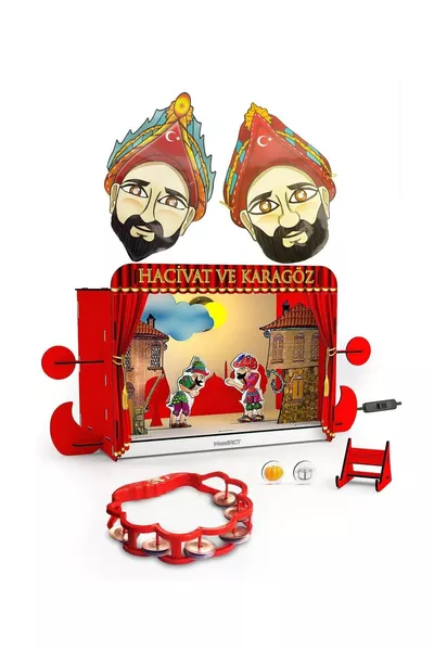 Woodact Hacivat und Karagöz Dramabühne & Nachtlampe