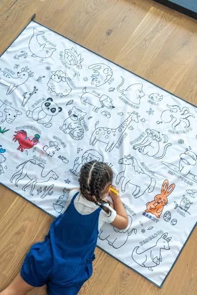 حصيرة لعب تعليمية مقاومة للماء وقابلة للغسل وإعادة الطلاء