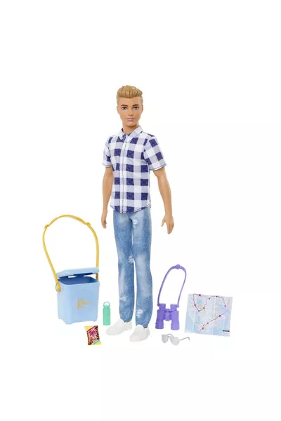 Игровой набор «Кен идет в лагерь» с Кеном и аксессуарами, игрушка для детей от 3 лет