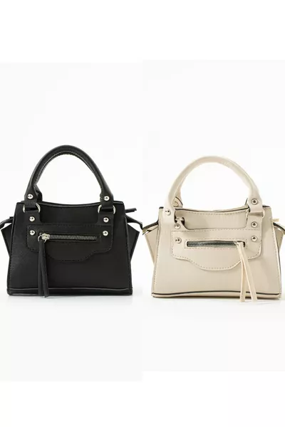 حقيبة يد وكتف نسائية، حزمة من قطعتين، من ميني سيتي، حزام طويل قابل للتعديل، حقيبة عملية