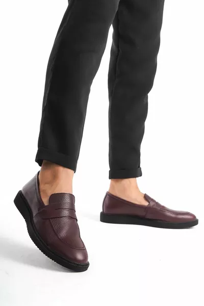 Herren Leder Comfort Loafer Freizeitschuhe