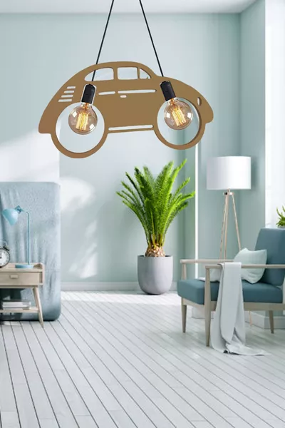 Suspension Woswos Moderne Rustique de Luxe Décorative Lampe Rétro pour Chambre d'Enfant et d'Adolescent
