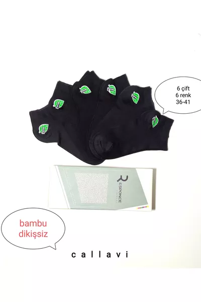 Seamless Bamboo Super Stretchy Slippers 6 Pairs in a Box