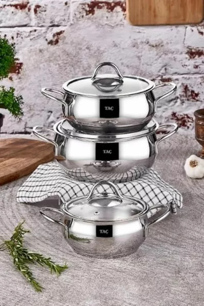Vitali Induction-Based 3-Piece 6-Piece Steel Casserole Set 