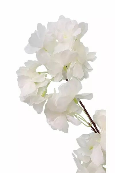Branche de printemps à feuilles doubles de qualité A, fleur de cerisier japonaise, couleur blanche, cm