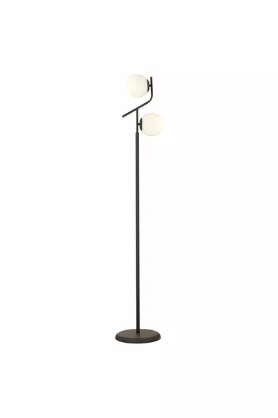 Velar Black and White Glass Modern Design Metal Floor Lamp