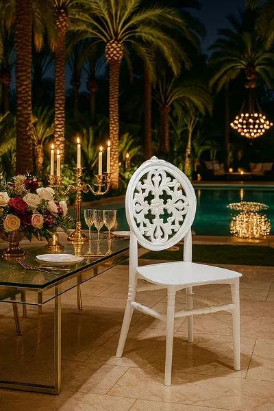 هوم فينوس 2 قطعة كرسي حديقة وشرفة ومطبخ أبيض