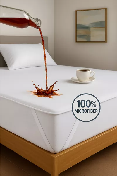 Микрофибърна водоустойчива чаршаф с ластик за единично или двойно легло, бебешко креватче