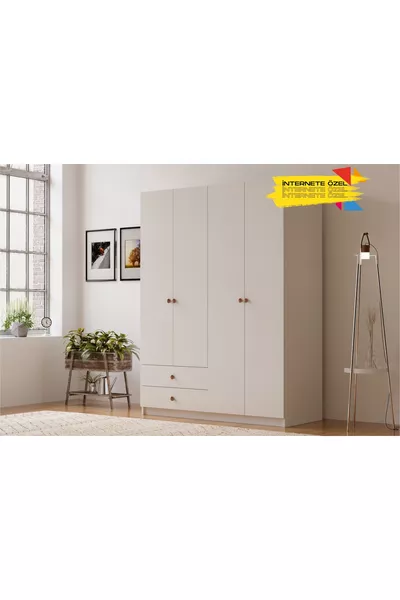 Guardaroba Ecem con 4 ante e 2 cassetti