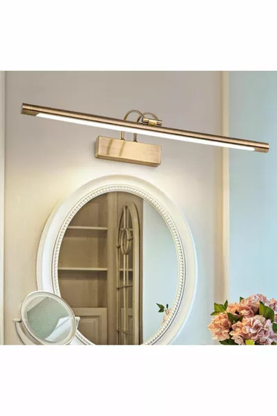 Модерен аплик за баня с батерии, огледална стена, осветление за картини, флейта, лебед, бронзово старо покритие, с подарък батерия