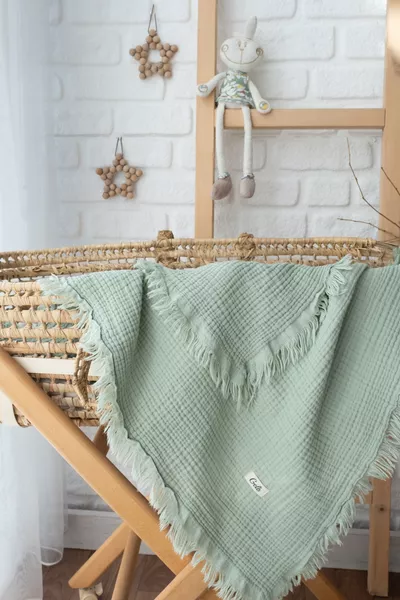 Mousseline 4-laags Babydeken cm x cm % Natuurlijke Biologische Katoen