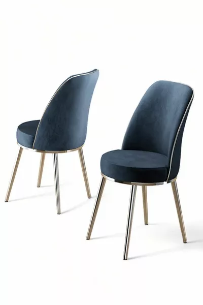 Chaise de cuisine Pefa série 1 en anthracite, pied en métal chromé, tissu Babyface de première qualité