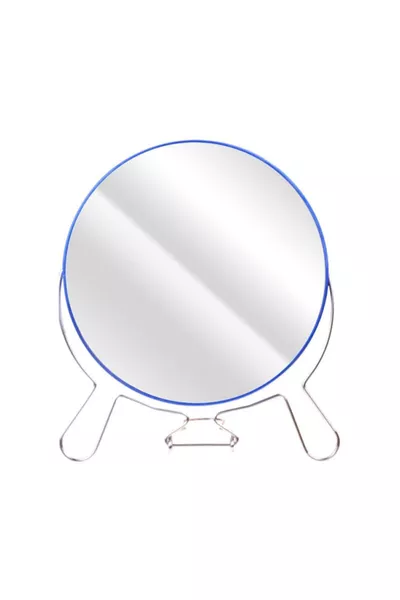 Miroir de maquillage de table avec loupe double face 5'' Bleu  cm de diamètre