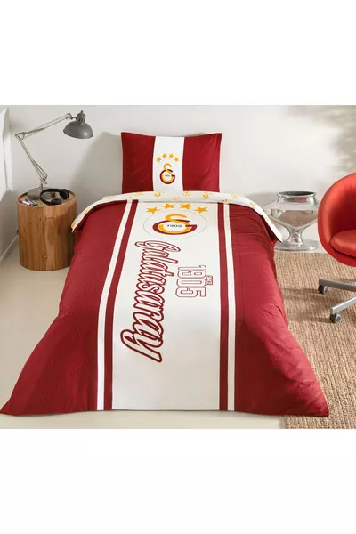 Galatasaray  Glow Eenpersoons  Dekbedovertrek Set met Hoeslaken