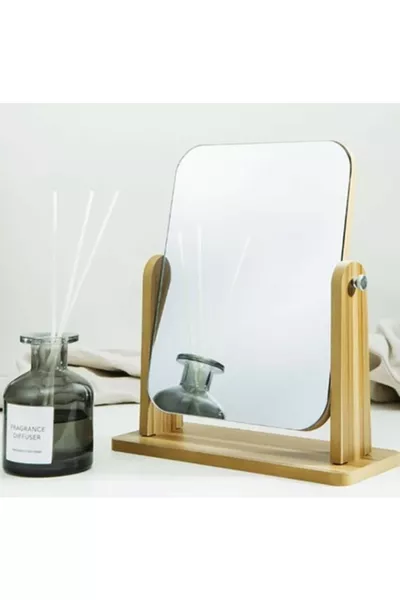 Makeup Mirror Wooden Table Mirror Adjustable Makeup Mirror Special Wooden Series Large Size Cm