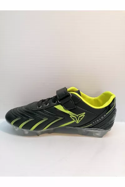 Solmaz  Noir Jaune Chaussures de football Astroturf Enfant