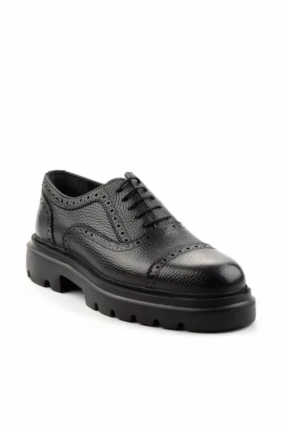 أسود فلوتر جلد طبيعي أحذية كلاسيكية للرجال 