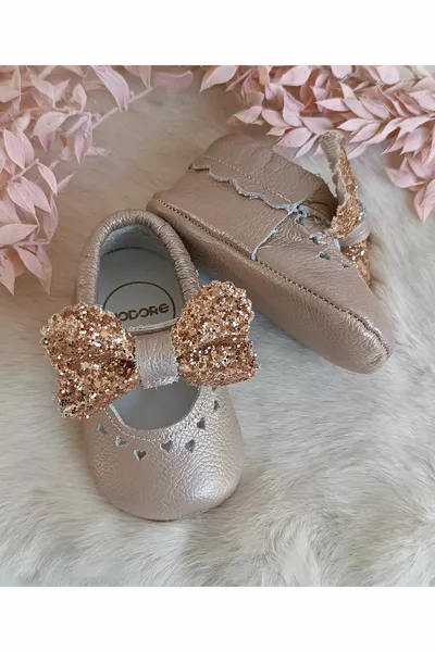 Alice Dried Rose Baby Loafer aus echtem Leder