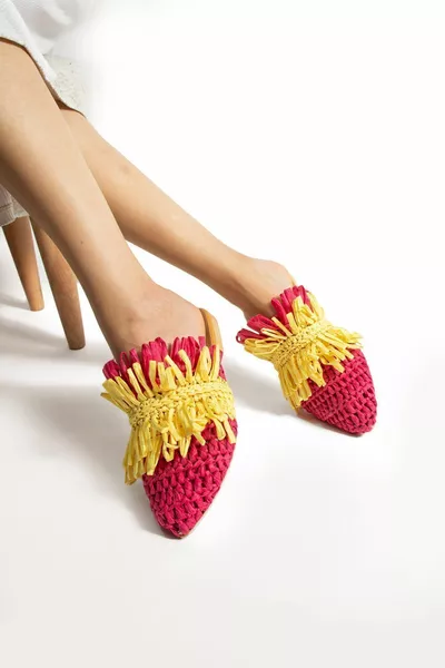 فوجيا سترو شرابة المرأة النعال عدم الانزلاق الوحيد بركة شاطئ البحر النعال