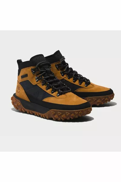 Greenstride 6 منتصف الدانتيل حتى أحذية صفراء للرجال للماء