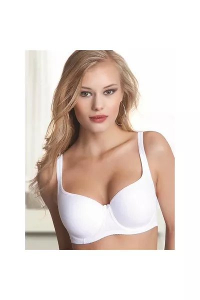 حمالة صدر أساسية بيضاء مدعمة بسلك وتدعم الصدر (مقاسات B C D) 