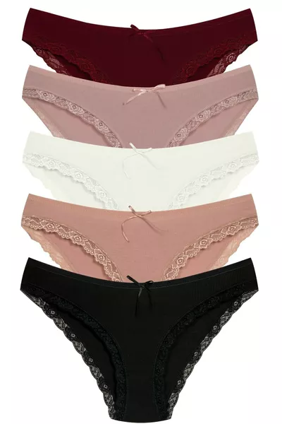 Pacco di slip bikini con pizzo Kaşkorse 