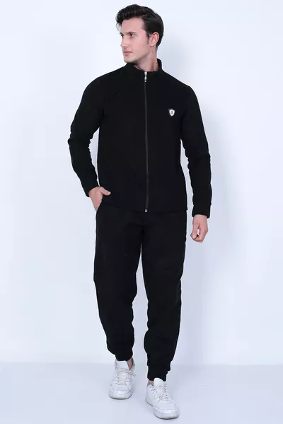 طقم رجالي رياضي مبطن بسحّاب كامل