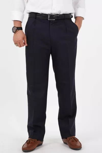 Men's Plus Size Classic Black Fabric Pants