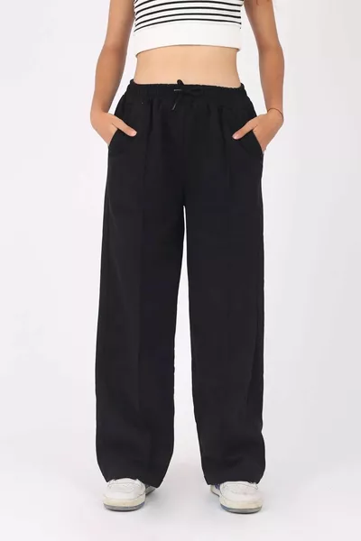 Wijde Broek Cargo Zak 2-delige Meisjes Joggingbroek