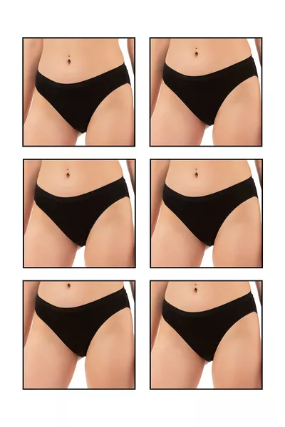 Özkan  6-pack dames slip van katoen met stretch, soepel en comfortabel