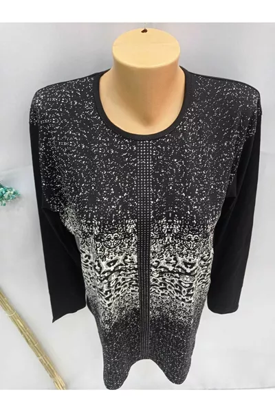 New Season Women's Plus Size Printed Crew Neck Mother T-Shirt