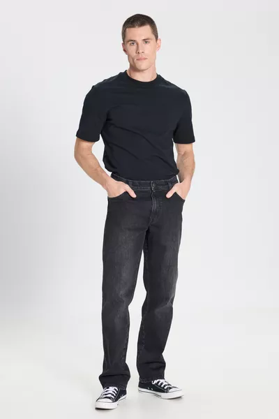 Texas Straight Fit Normale Taille Denim Elastische Jeanshose