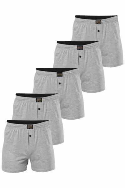 Men's Grey Cotton Boxer / 3 Pieces