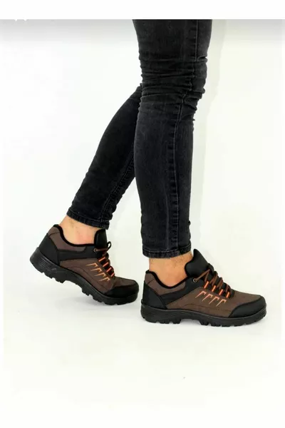 Чернокафяви унисекс ортопедични маратонки с неплъзгаща се подметка