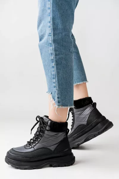 Damen Parachute Fabric Schneestiefel mit rutschfester Sohle