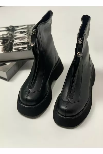 نعل سميك التايلاندية ريشة الجلود المرأة الأحذية البريدية مع سستة الجبهة