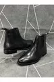 Siyah Hakiki Cilt Deri Klasik Chelsea Bot